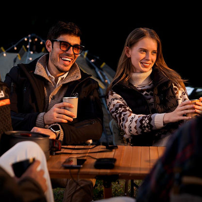 Ihood Men'S Heated Jacket with Detachable Hood 14400Mah Battery, Waterproof Winter Outdoor Heating Jackets for Men