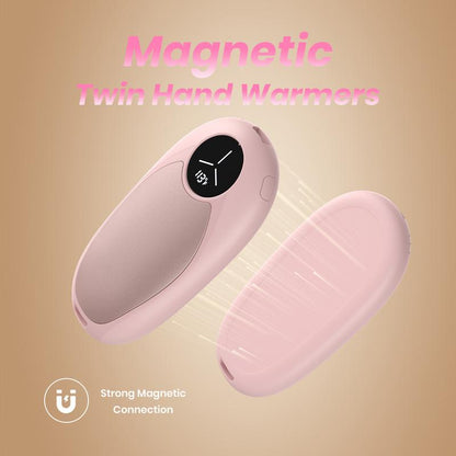 【Christmas Gifts】Hand Warmers Rechargeable 2 Pack Electric Hand Warmer Magnetic Ultrathin Portable for Men Women Christmas Hiking Golf Hunting Accessories