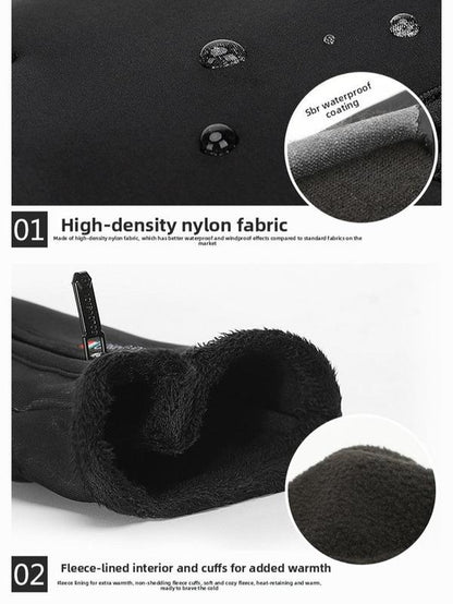 Outdoor Waterproof Gloves Touchscreen Compatible Winter Gloves for Men and Women Windproof and Warm Suitable for Cycling Unisex