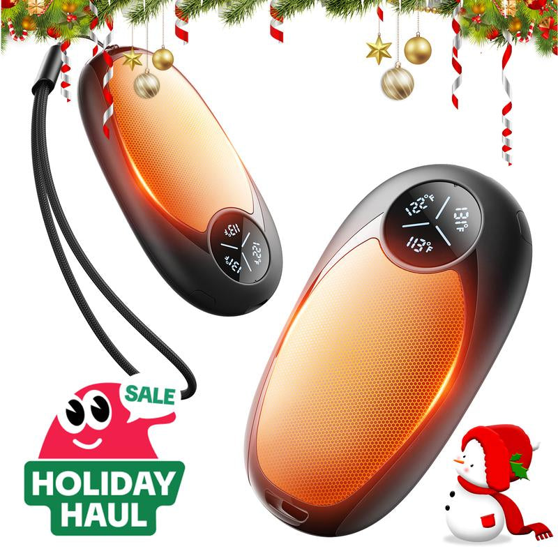 【Christmas Gifts】Hand Warmers Rechargeable 2 Pack Electric Hand Warmer Magnetic Ultrathin Portable for Men Women Christmas Hiking Golf Hunting Accessories