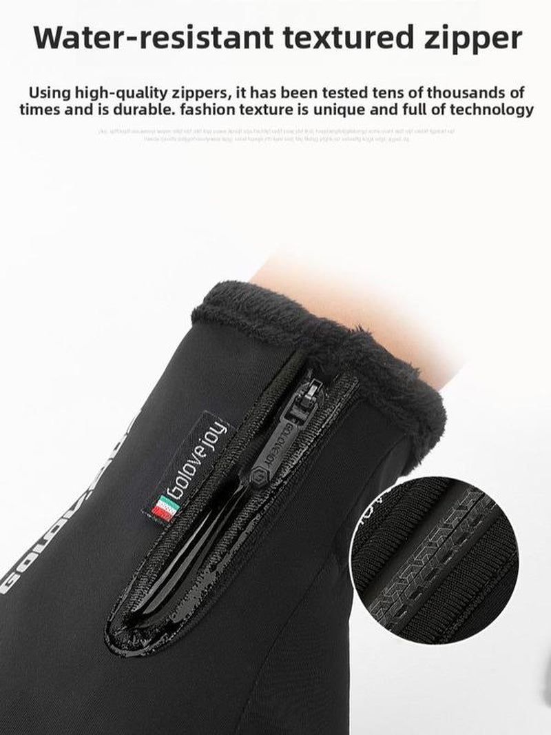 Outdoor Waterproof Gloves Touchscreen Compatible Winter Gloves for Men and Women Windproof and Warm Suitable for Cycling Unisex