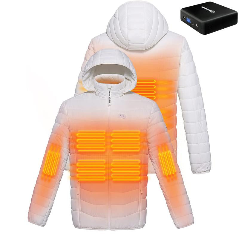 ANTARCTICA GEAR Heated Jacket Lightweight Heating Jackets with 12V/5A Power Bank, 6 Areas Winter Coat