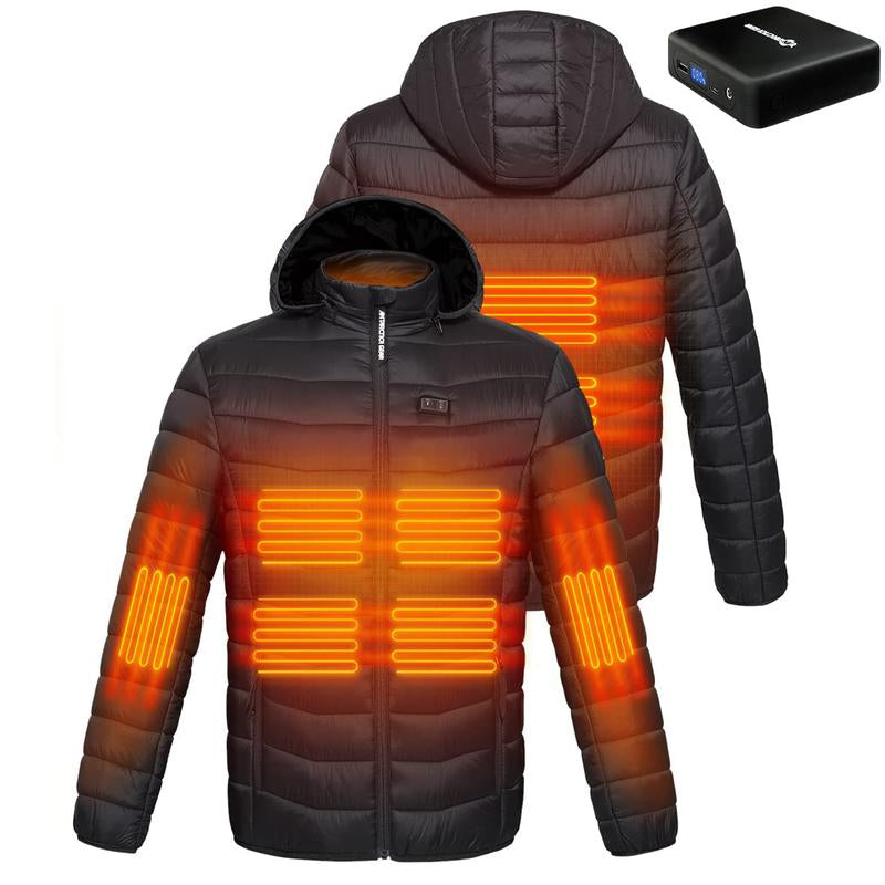 ANTARCTICA GEAR Heated Jacket Lightweight Heating Jackets with 12V/5A Power Bank, 6 Areas Winter Coat