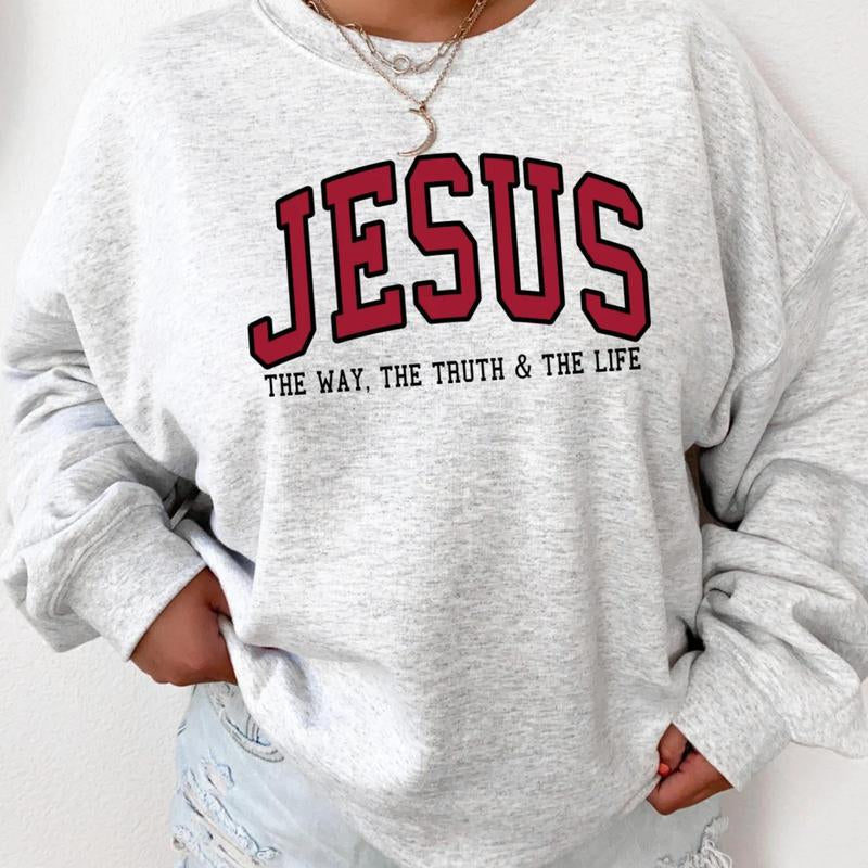 Christian Sweatshirt Jesus Sweatshirt Faith Sweatshirt - Trendy Crewneck Love like Jesus Pray Sweatshirt