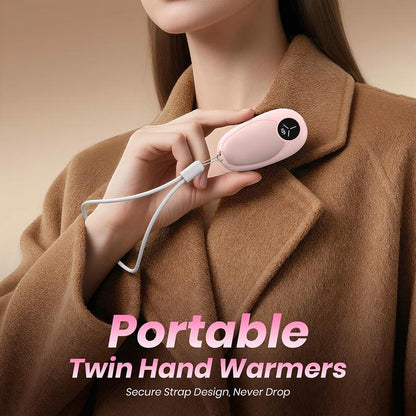 【Christmas Gifts】Hand Warmers Rechargeable 2 Pack Electric Hand Warmer Magnetic Ultrathin Portable for Men Women Christmas Hiking Golf Hunting Accessories