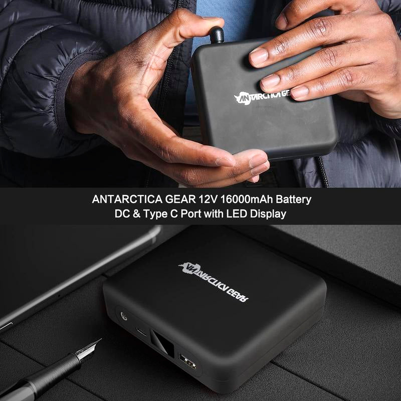 ANTARCTICA GEAR Heated Jacket Lightweight Heating Jackets with 12V/5A Power Bank, 6 Areas Winter Coat