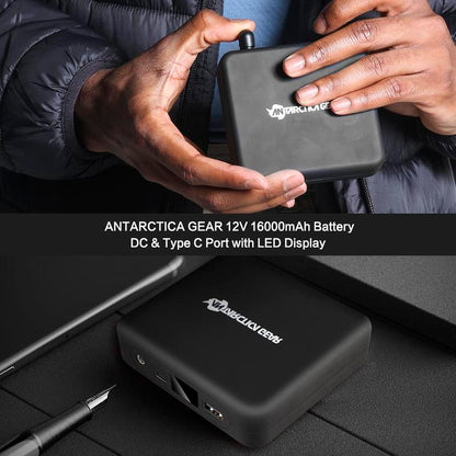 ANTARCTICA GEAR Heated Jacket Lightweight Heating Jackets with 12V/5A Power Bank, 6 Areas Winter Coat