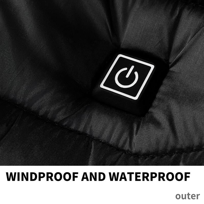 【Power Bank Not Included 】Heated Jacket with 9 Heating Zones and Independent Switch, 3 Adjustable Heat Levels, Warm Zip up Coat for Men Women Winter Outdoor Work Hiking Camping Gifts for Black Friday Christmas