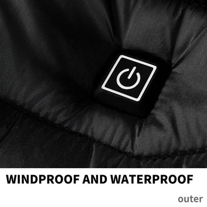 【Power Bank Not Included 】Heated Jacket with 9 Heating Zones and Independent Switch, 3 Adjustable Heat Levels, Warm Zip up Coat for Men Women Winter Outdoor Work Hiking Camping Gifts for Black Friday Christmas