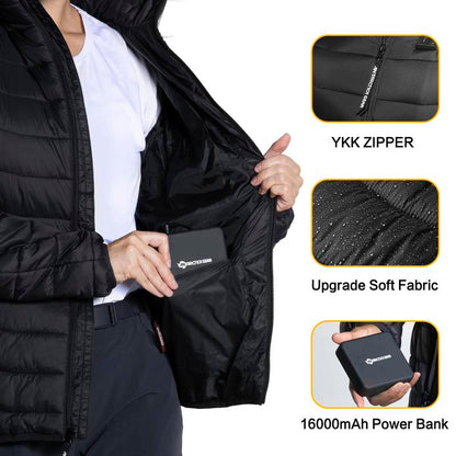 ANTARCTICA GEAR Heated Jacket Lightweight Heating Jackets with 12V/5A Power Bank, 6 Areas Winter Coat